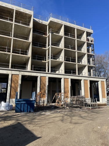 Construction façon DOM INO en terminaison de gros oeuvre + pisé en place à Grenoble (38)