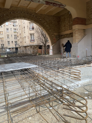 rehabilitation / transformation des niveaux RDC et SOUS SOLs Rue H&eacute;l&egrave;ne Jakubowicz &agrave; Paris XX&egrave;me avec BOIDOT Architectes Paris (75)