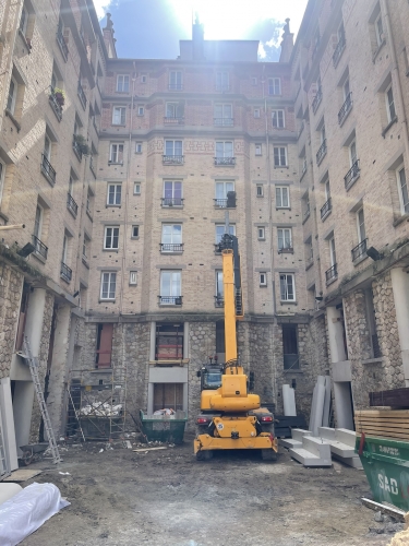 rehabilitation / transformation des niveaux RDC et SOUS SOLs Rue H&eacute;l&egrave;ne Jakubowicz &agrave; Paris XX&egrave;me avec BOIDOT Architectes Paris (75)