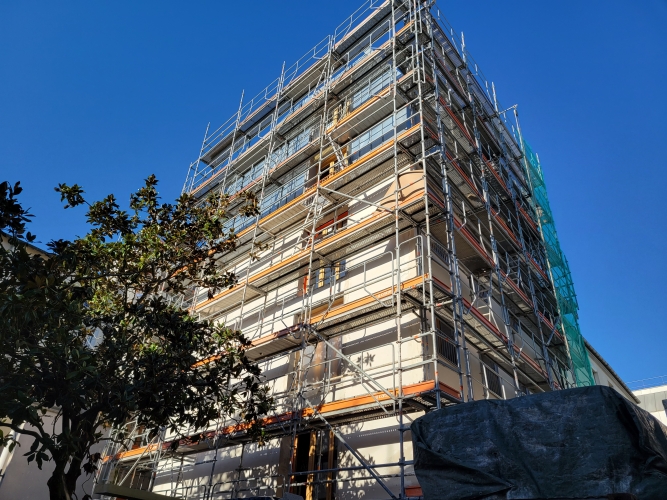 Construction d'un ensemble immobilier de 15 logements sociaux et espaces de commerces rue de Thionville à Paris (75)